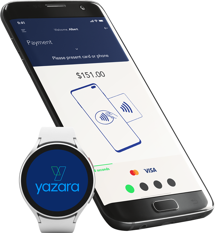 Smartphone used as a POS terminals with Yazara