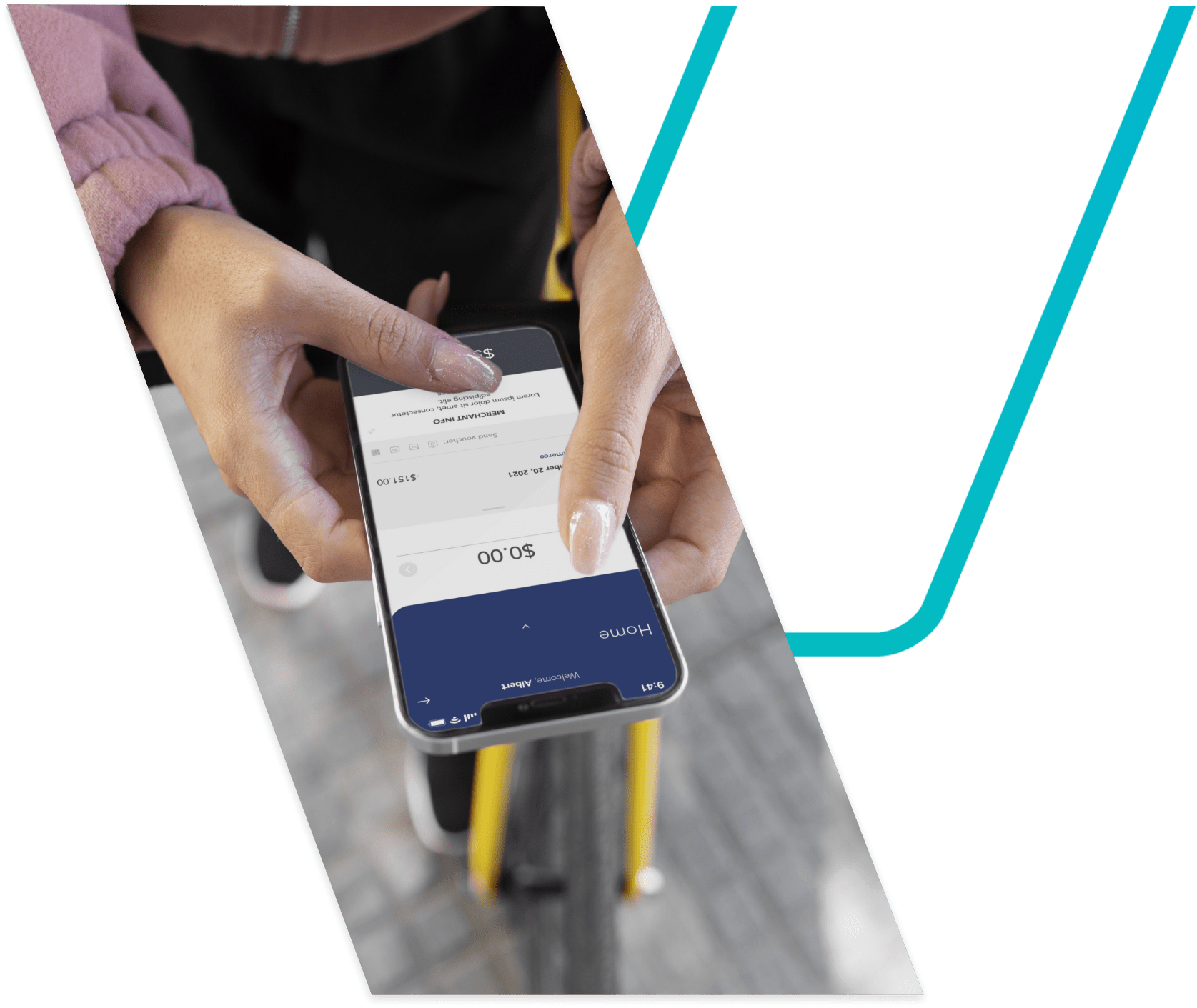 Design of the Y of yazara with a person entering amount of money on payment solution Design of the Y of yazara with a person entering amount of money on payment solution
